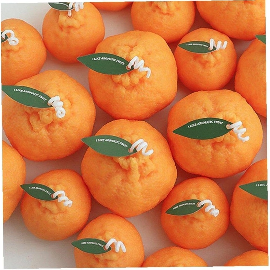 Lumanare Parfumata, Flippy, Model Portocala Mica, Ardere 10h, 50 g, 5 x 5 cm, Parfum de Portocala, Portocaliu