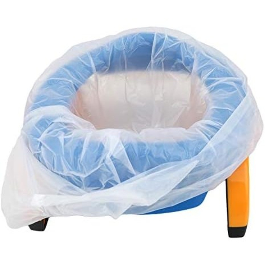 Olita Portabila 2 in 1, Flippy, Olita + Capac de Toaleta, din Plastic, Diametru 21 cm, Albastru