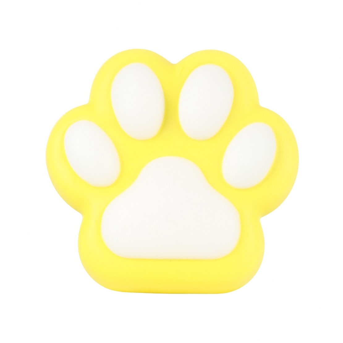 Jucarie Antistres Squishy, Flippy, Revenire Lenta, Model Labuta de Pisica, Squishy, BIG 12.5 x 10.5 cm, 220 g, Model 14, Galben Alb