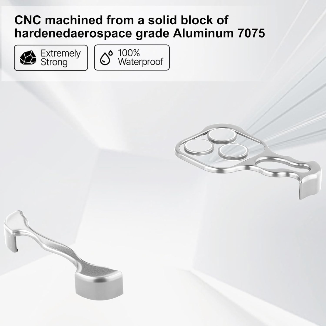 Husa Metalica Compatibila cu iPhone 16 Pro Max, Flippy, Protectie pentru Colturile Telefonului si Camera, Aliaj, Antisoc, Antizgariere, Argintiu