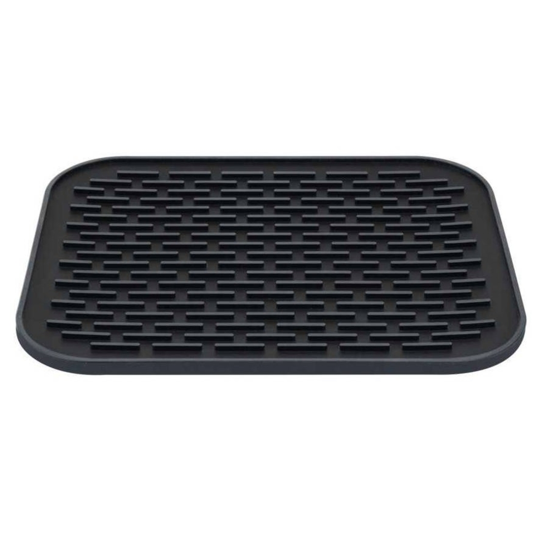Covoras din Silicon pentru Scurgere Vase, Flippy, Uz Casnic, Rezistent la Temperaturi Ridicate, Izolator, 30x24 cm, Negru