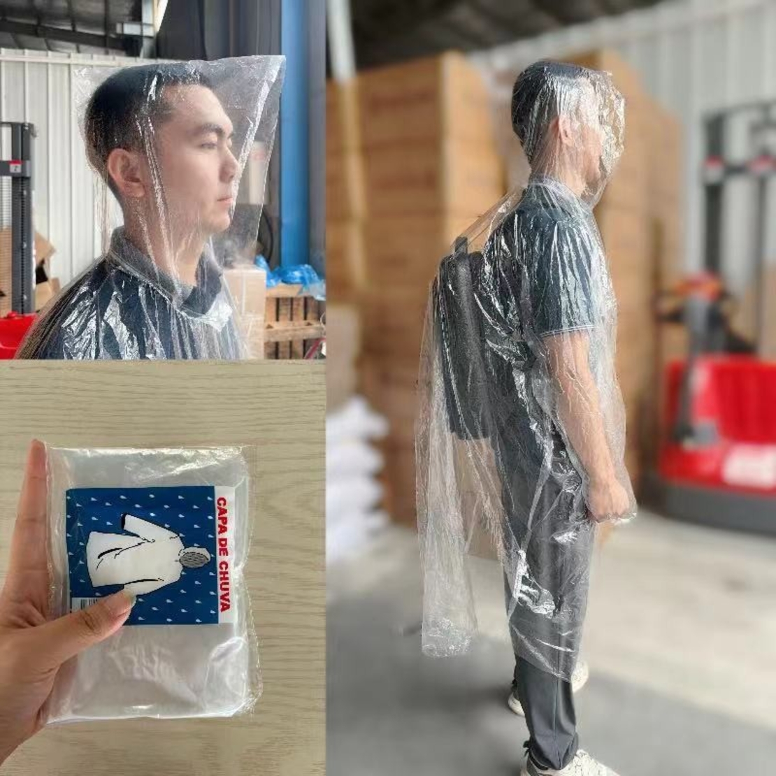 Pelerina de Ploaie, Flippy, pentru Adulti, 150 x 90 cm, Tip Poncho, Impermeabila, de Unica Folosinta, 30 g, Transparent