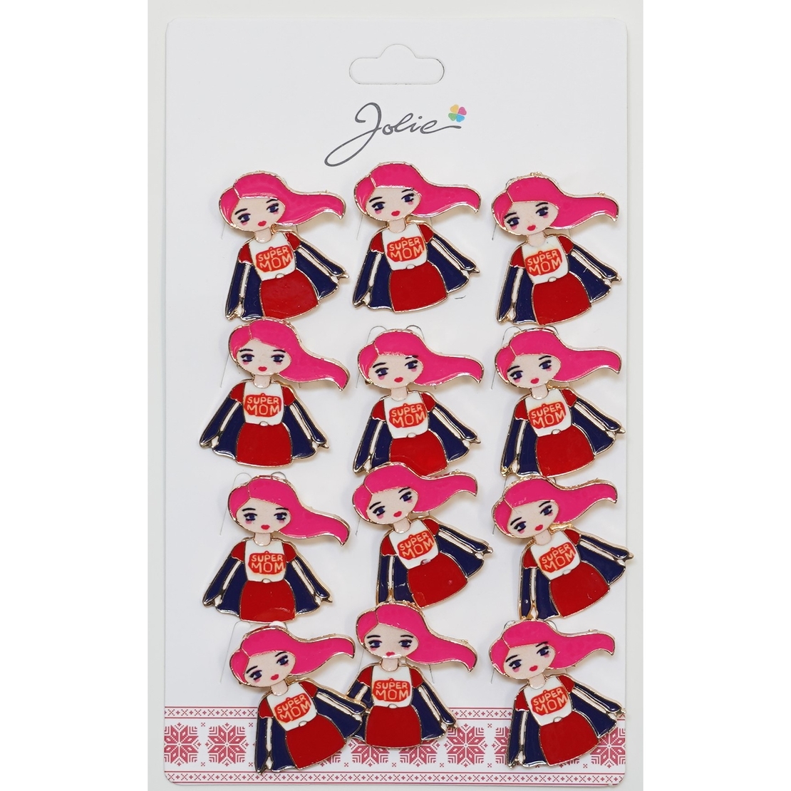 Set 12 Brose Martisor Primavara Mesaj Super Mom