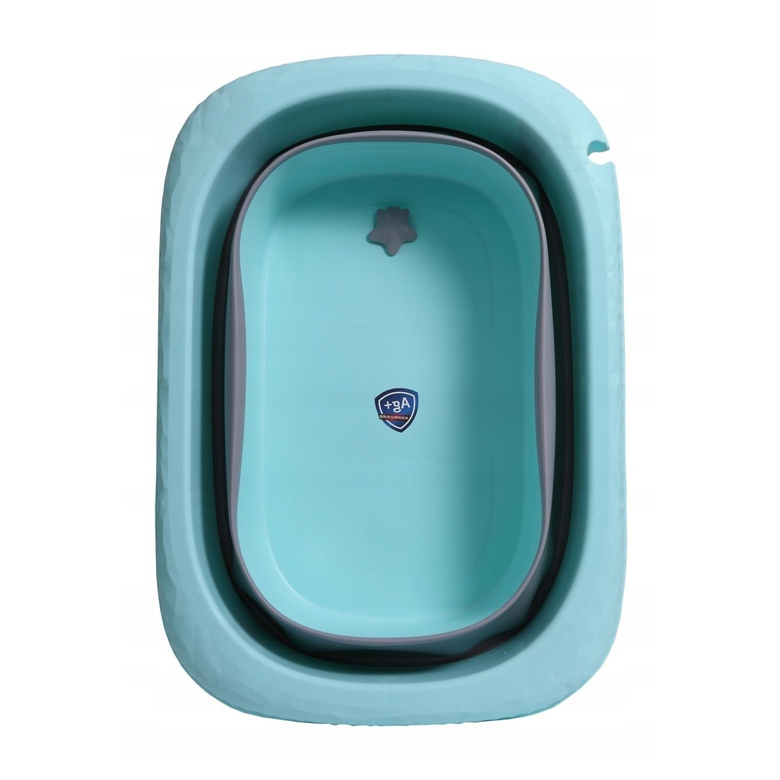 Cada Pliabila pentru Baie, Flippy, din PP+TPE, pentru Copii 0-6 Ani, cu Picioare, Suport de Sezut, Scurgere Etans, 48.5x25x72 cm, Albastru