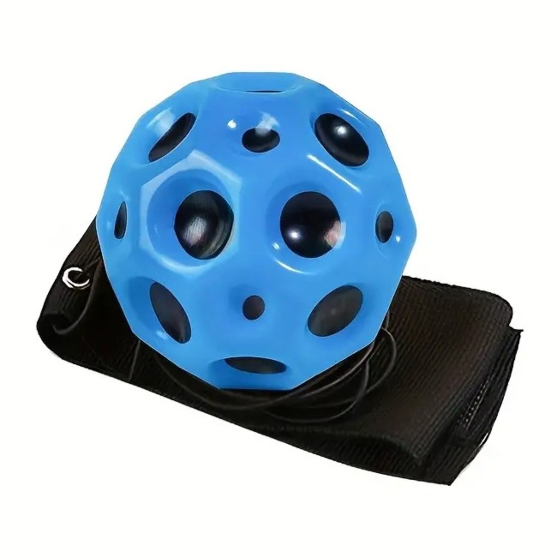 Minge Saltareata Hiperelastica, Flippy, Space Moon Ball foarte Elastica, Antistress pentru Copii, Diametru 66 mm, Albastru