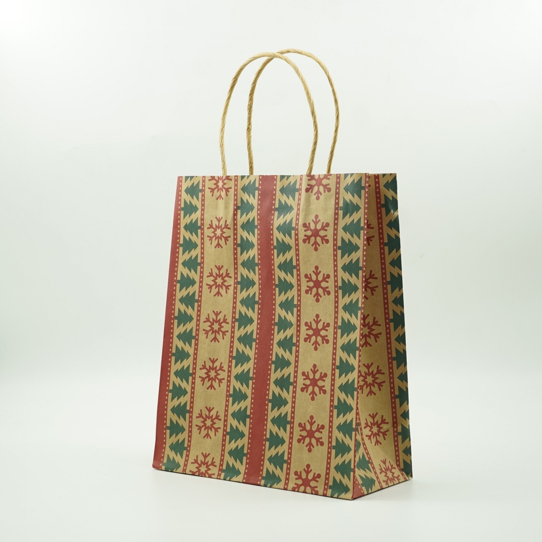 Set 12 Pungi Cadou, Flippy, Imprimeu Tematica Craciun, Model Random, din Hartie, Impachetare Usoara a Cadourilor, 18.5x22.5x8.5 cm, Multicolor