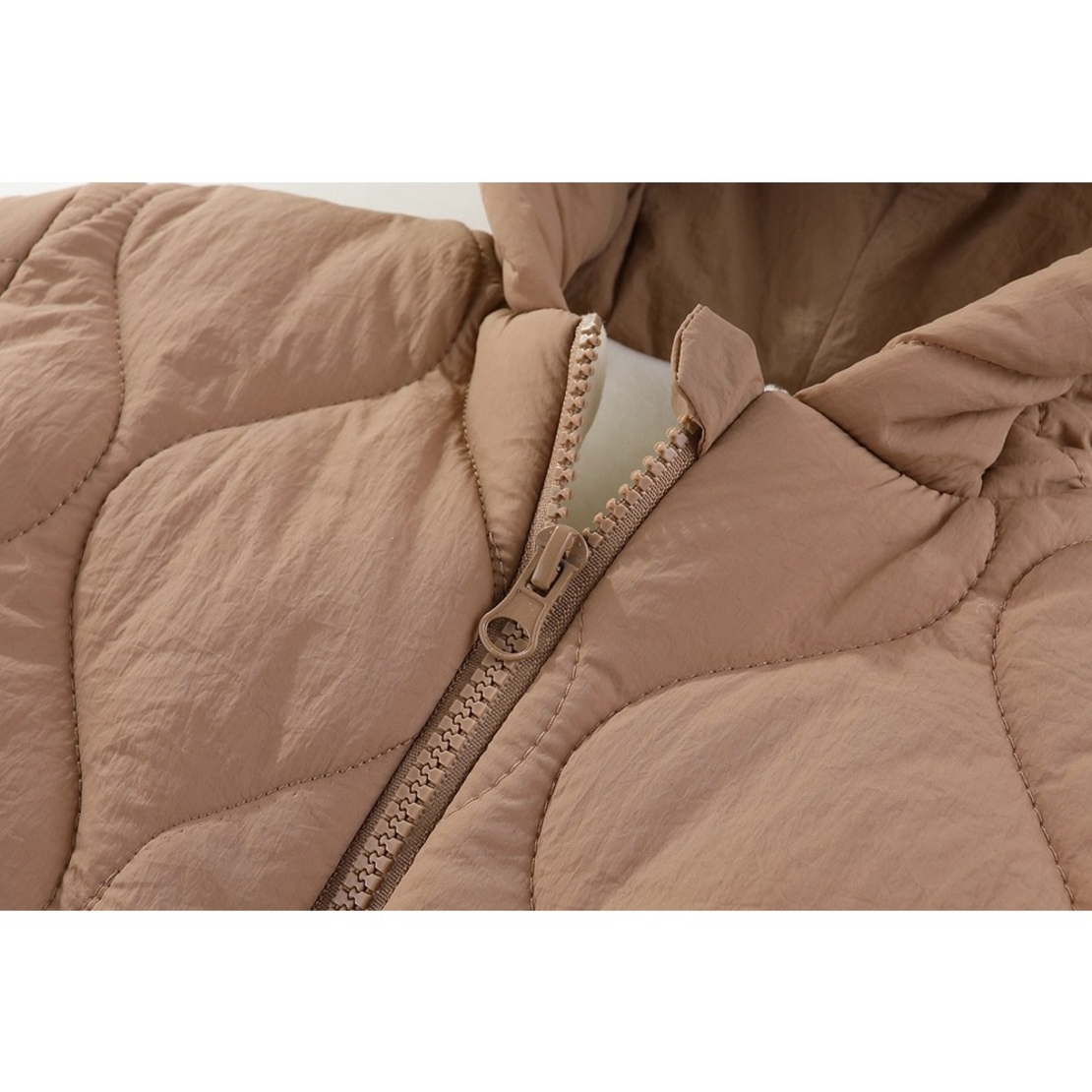 Combinezon de Iarna, Flippy, pentru Bebelusi, din Bumbac, cu Urechi, Mansete Elastice, Unisex, 73 cm, Maro