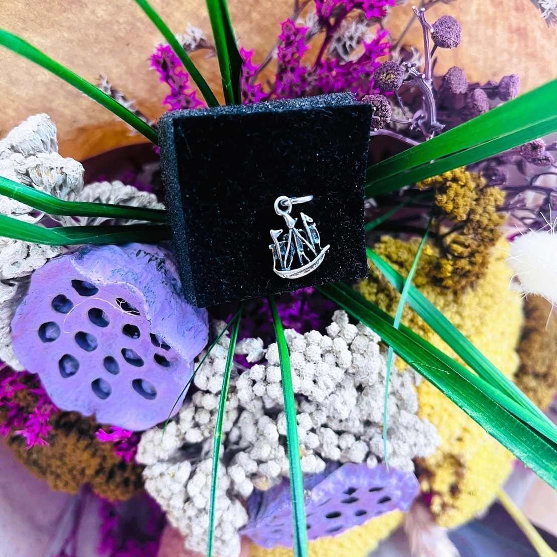 Pandantiv din Argint 925 Jolie Silver, Model Corabie, 18 x 10 mm, 1.1 g