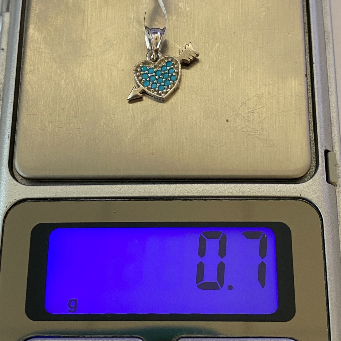 Pandantiv, Jolie Silver, Argint 925, Model Inima cu Sageata, 0.7 g, 10x15 mm