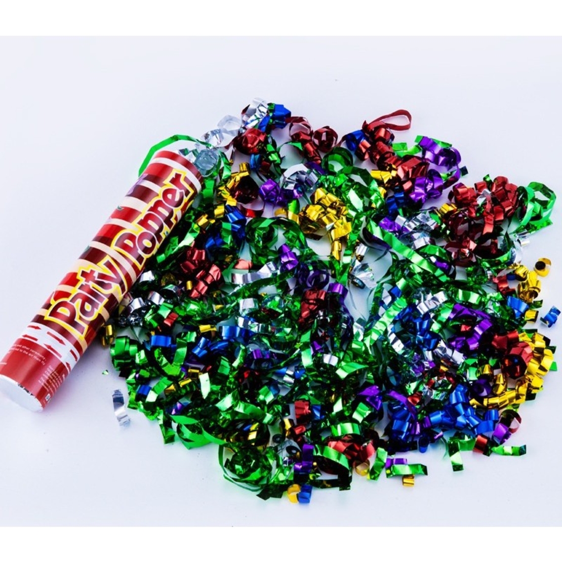 Tub de Confetti, Flippy, Party Popper, 20x5 cm, Confetii Panglici din Plastic, Multicolor