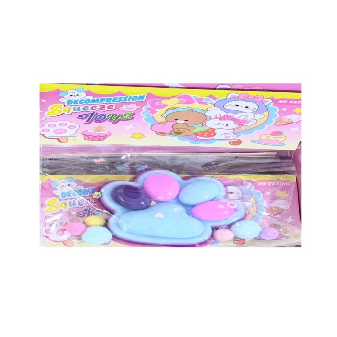Jucarie Antistres Squishy, Flippy, Labuta de Pisica Squeeze Toys, cu Revenire Lenta, 7.5 cm, Model 270517, Multicolor