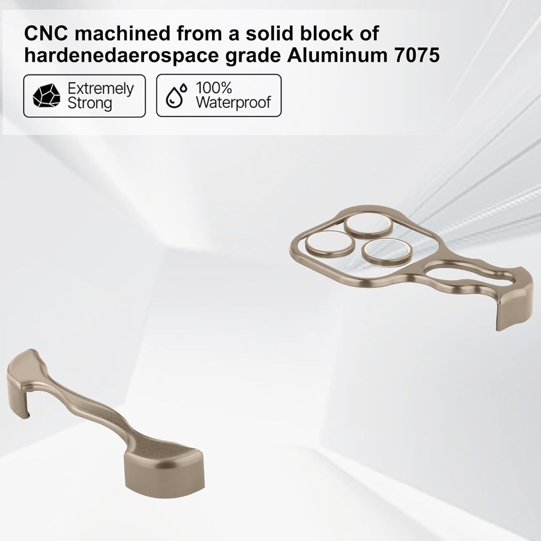 Husa Metalica Compatibila cu iPhone 16 Pro, Flippy, Protectie pentru Colturile Telefonului si Camera, Aliaj, Antisoc, Antizgariere, Auriu