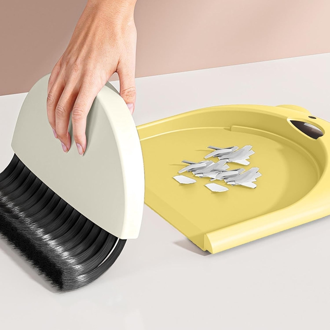 Set Matura si Faras, Flippy, Pentru Birou, din PP, Model Ursulet, 23.5 x 18 cm, Galben