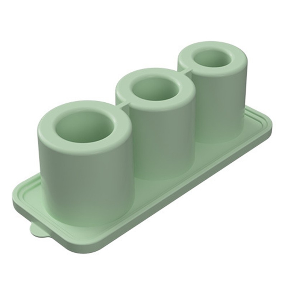 Forma pentru Gheata, Flippy, din Silicon, cuburi de gheata, forme rotunde, inghetare rapida, 20.7 x 8.4 x 6.5 cm Verde