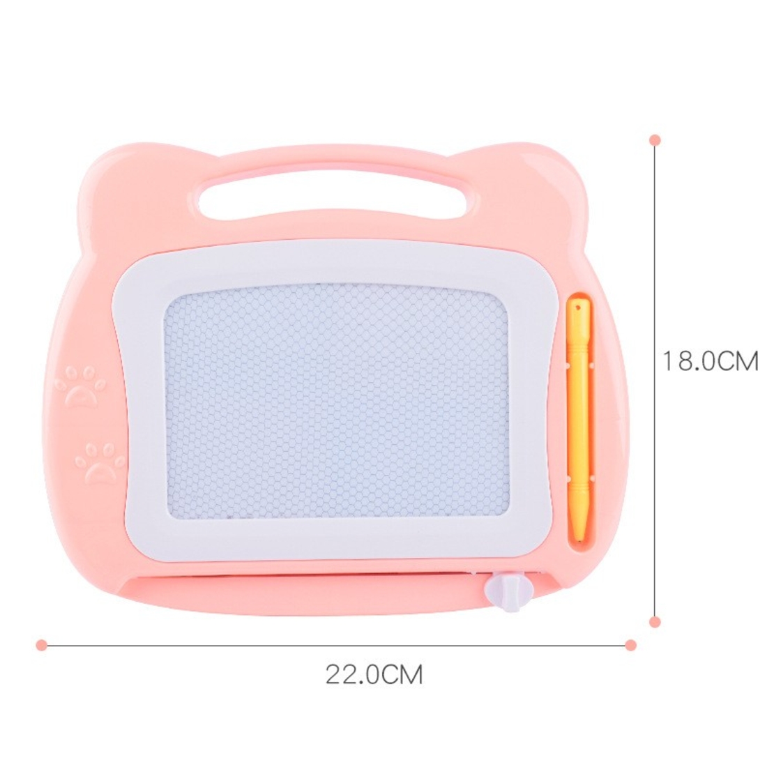 Tabla Magnetica pentru desen Flippy, Pix, forma dreptunghi, dimensiuni 23x17 cm, Dezvolta Creativitatea, cu picioare suport, Portocaliu