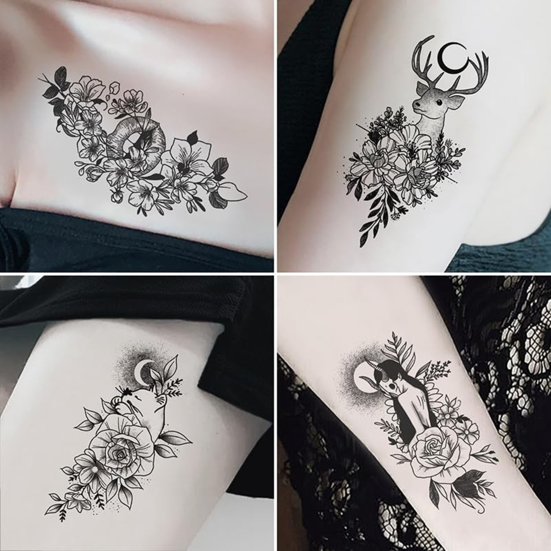 Set 30 Tatuaje Temporare, Flippy, pe Baza de Apa, Model 4, Negru