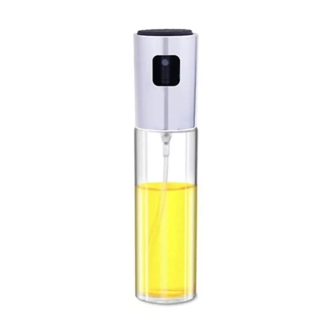 Pulverizator Ulei, Otet, Flippy, din Sticla, 100 ml, Reincarcabil, 18.3 x 4.3 cm, Masura 90 ml, Capac Mat, Alb