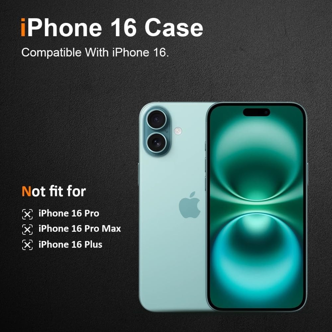 Husa de Protectie din Silicon, pentru Apple iPhone 16, PC, Antisoc, Rezistenta la Impact, Transparenta