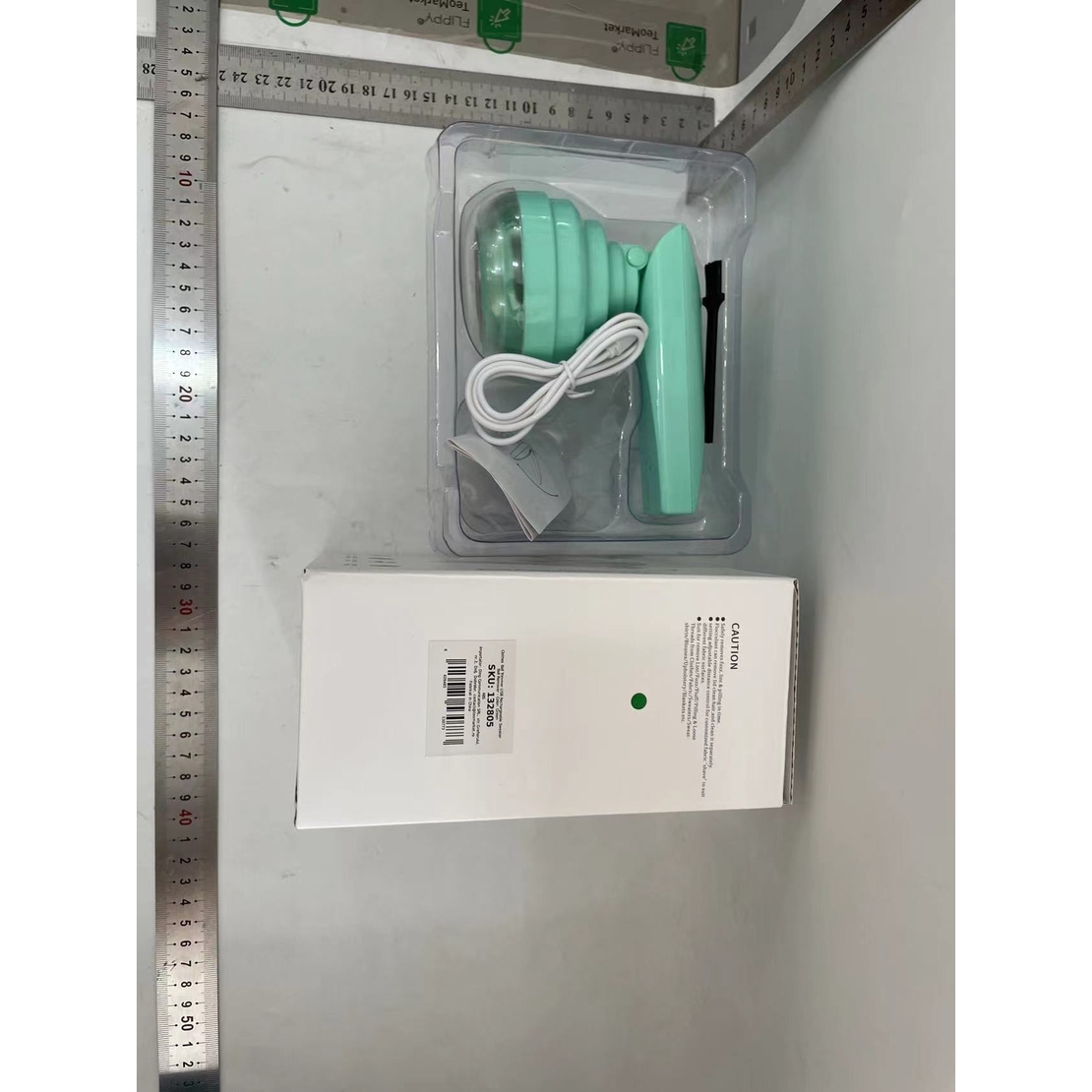 Aparat Pentru Curatat Scame, Par Si Praf, Flippy, Trimmer pentru Diferite Tipuri De Material, Cu Lame Din Otel Inoxidabil, Maner Flexibil, Incarcare Prin USB, 13x8 cm, Verde