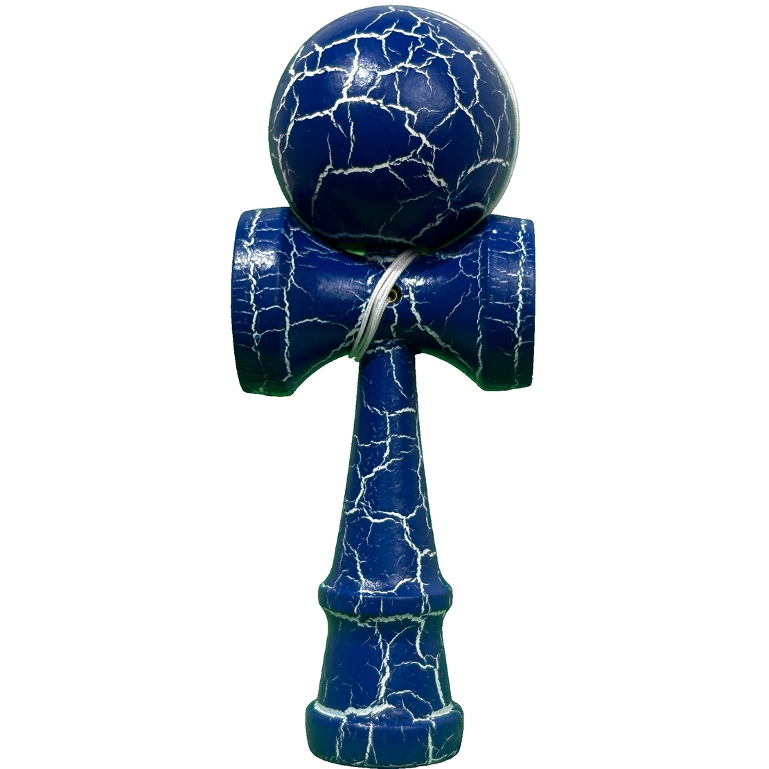 Jucarie Profesionala Kendama, Flippy, din Lemn, 18 cm, Albastru/Alb