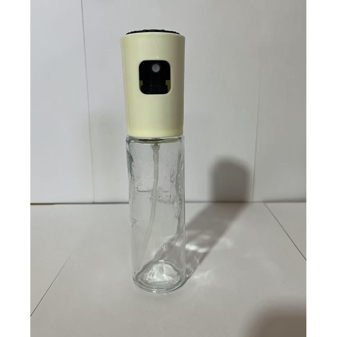Pulverizator Ulei, Otet, Flippy, din Sticla, 100 ml, Reincarcabil, 18.3 x 4.3 cm, Masura 90 ml, Capac Mat, Alb