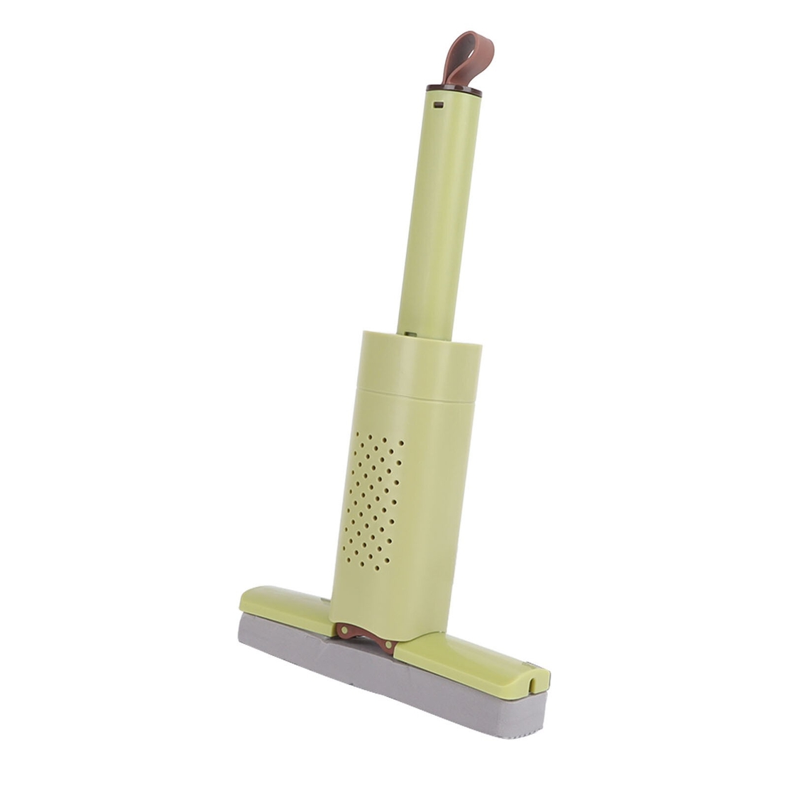 Mini Mop, Flippy, Pentru Uz Casnic, Sistem Autostoarcere, Portabil, Mop cu Burete, Rotire 180°,15 x 27.5 cm, Verde