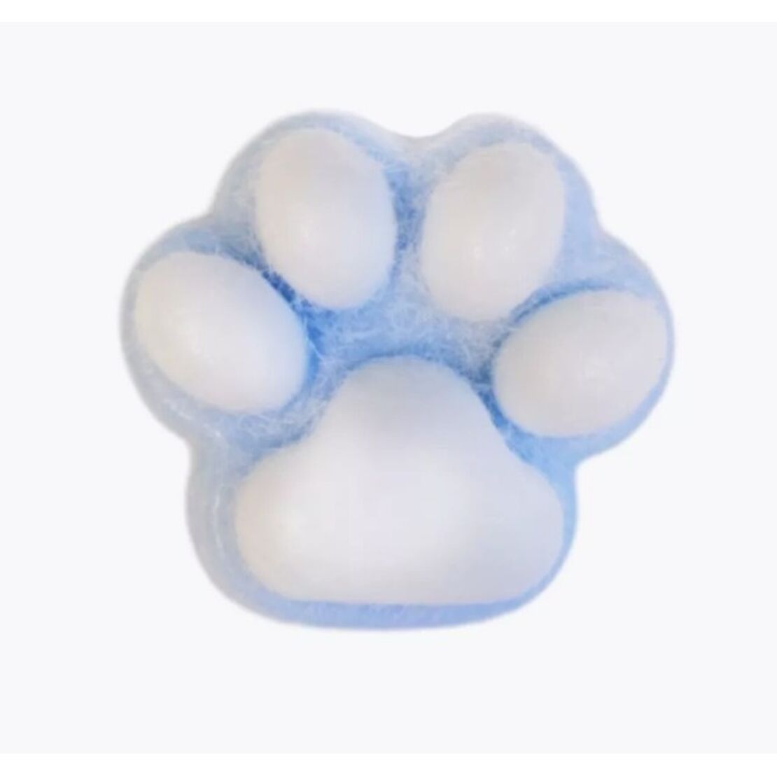 Jucarie Interactiva Squishy, Flippy, Model Cat Paw, Squeeze Pinch Family, Revenire Lenta, din TPR, +3 Ani, 7.5 cm, Textura Puf, Albastru