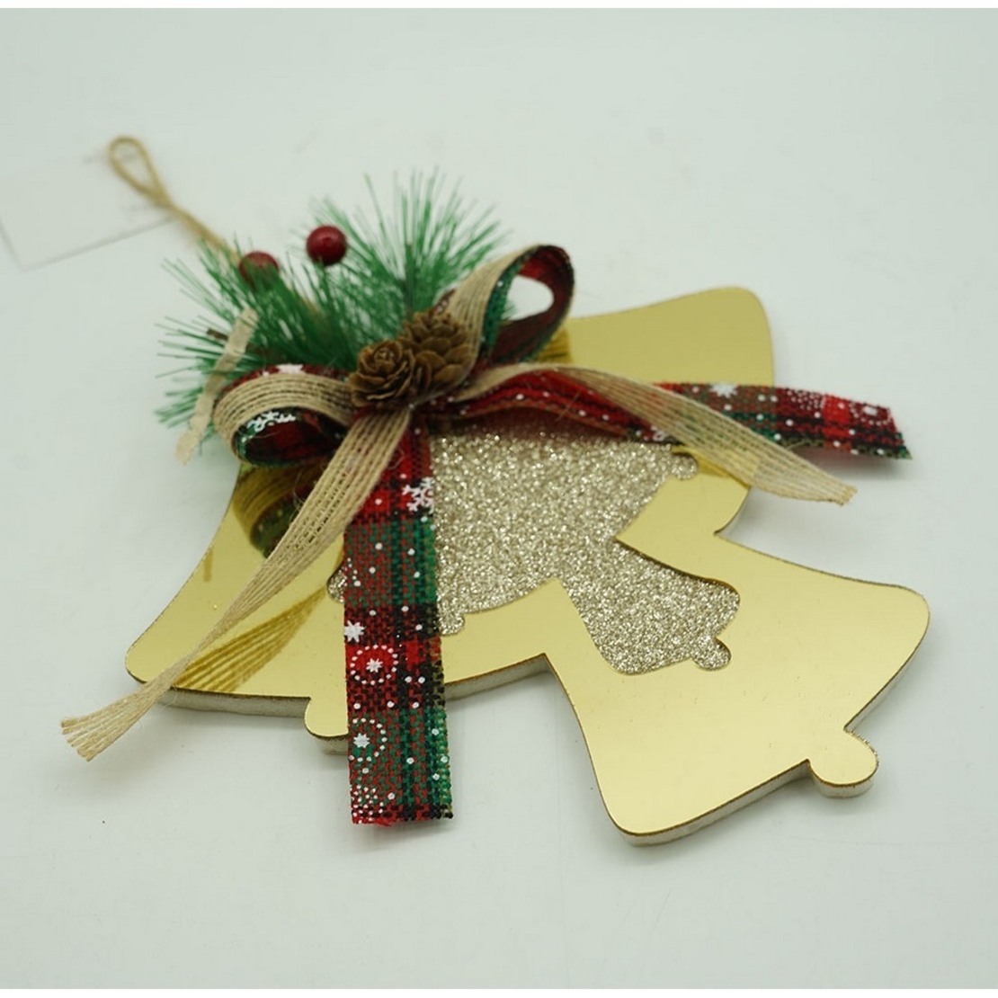 Ornament brad, Flippy, Clopotei, Auriu, Lucios, 16*17CM, Acril, Interior/ Exterior