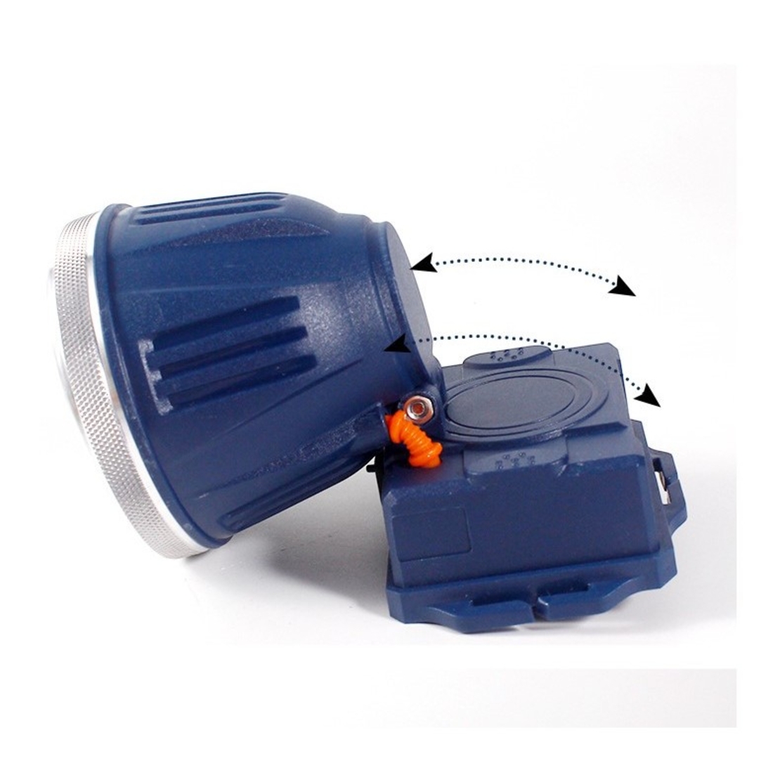 Lanterna LED de Montat pe Cap, Flippy, cu Raza Lunga de Zoom, Reincarcabila USB, Far Telescopic, Rezistent la Apa, Reglabil, pentru Pescuit in Aer Liber, Camping, Lumina Puternica, Lanterna, 10.5x8x6.5 cm, Albastru