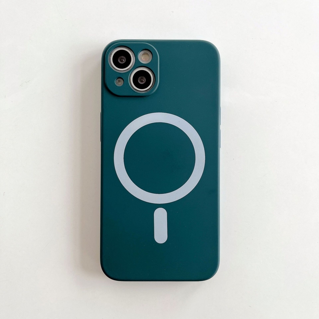 Husa MagSafe pentru Apple iPhone 14 Pro, Silicon, Protectie pentru camera, Magnetica, Incarcare Wireless,  Flippy, Verde