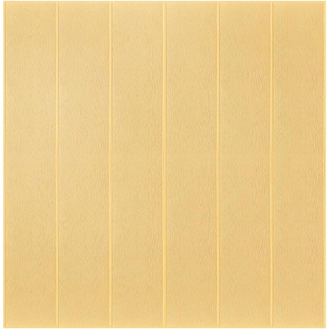 Set 10 Placi Tapet 3D, Flippy, 70 x 70 cm, Grosime 3 mm, din Rasina, Tip Placi de Lemn, Suprafata Acoperita 4.9 mp, Crem Deschis