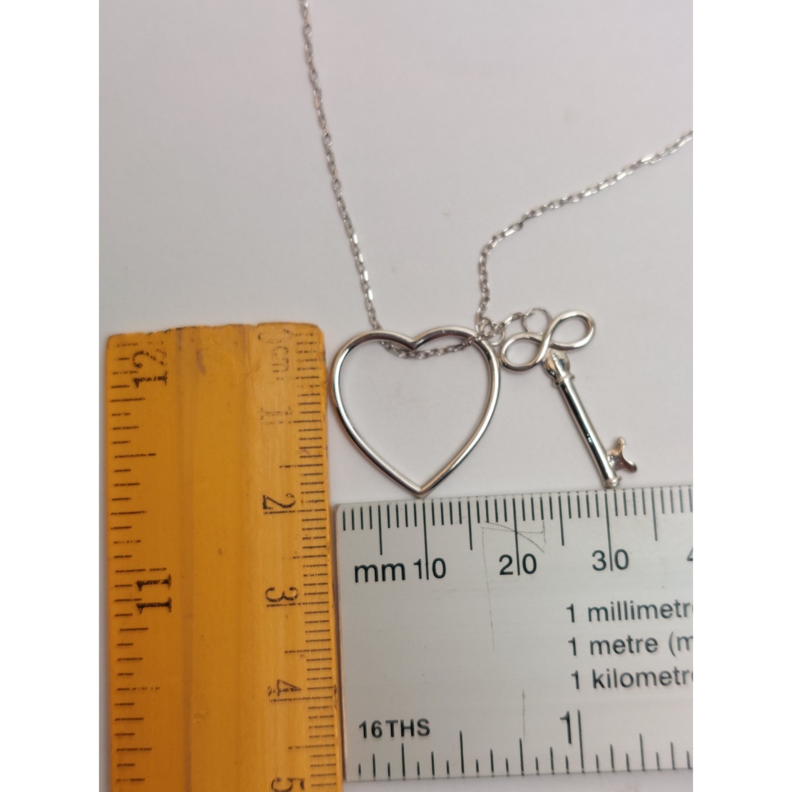 Colier Argint 925 Inima si Cheie, Jolie Silver, 2.3g, 2 cm x 2 cm