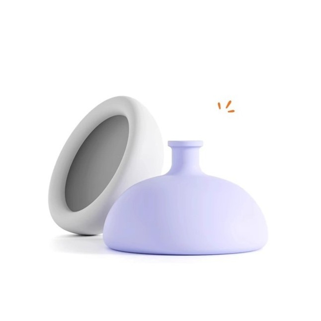 Dispozitiv Terapeutic Sputa, Flippy, Cupa pentru Terapie Toracica, Dispozitiv de Eructare, pentru Adulti si Copii, 10 x 6.5 cm, din Silicon, Transparent