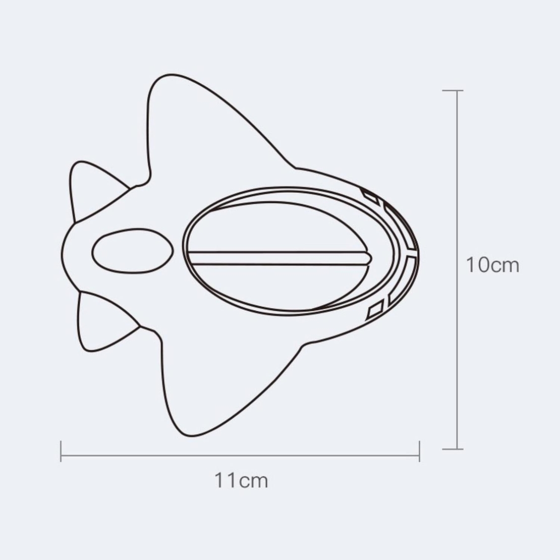 Termometru pentru Baie, Flippy, Plutitor, Rezistent la apa, Multifunctional, Model Avion, 11x10x4 cm, Rosu