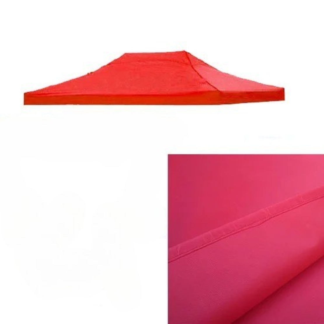 Prelata,copertina pentru acoperis cort tip pavilion Flippy, 3 x 4.5 m , impermeabila, invelis din material textil oxfort 700D, cauciucat Rosu Varf Plat
