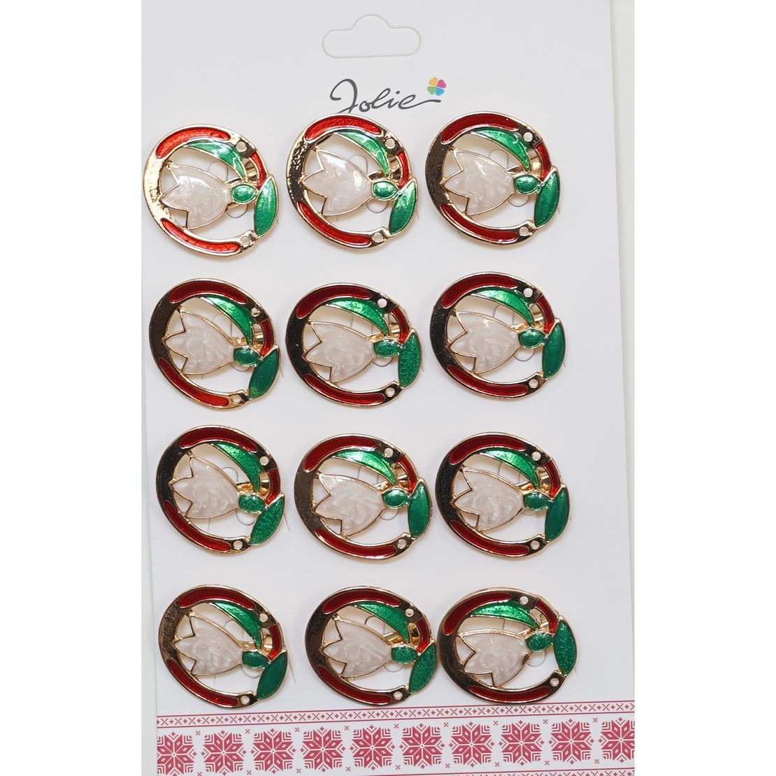 Set 12 Brose Martisor Primavara Ghiocel in Cerc