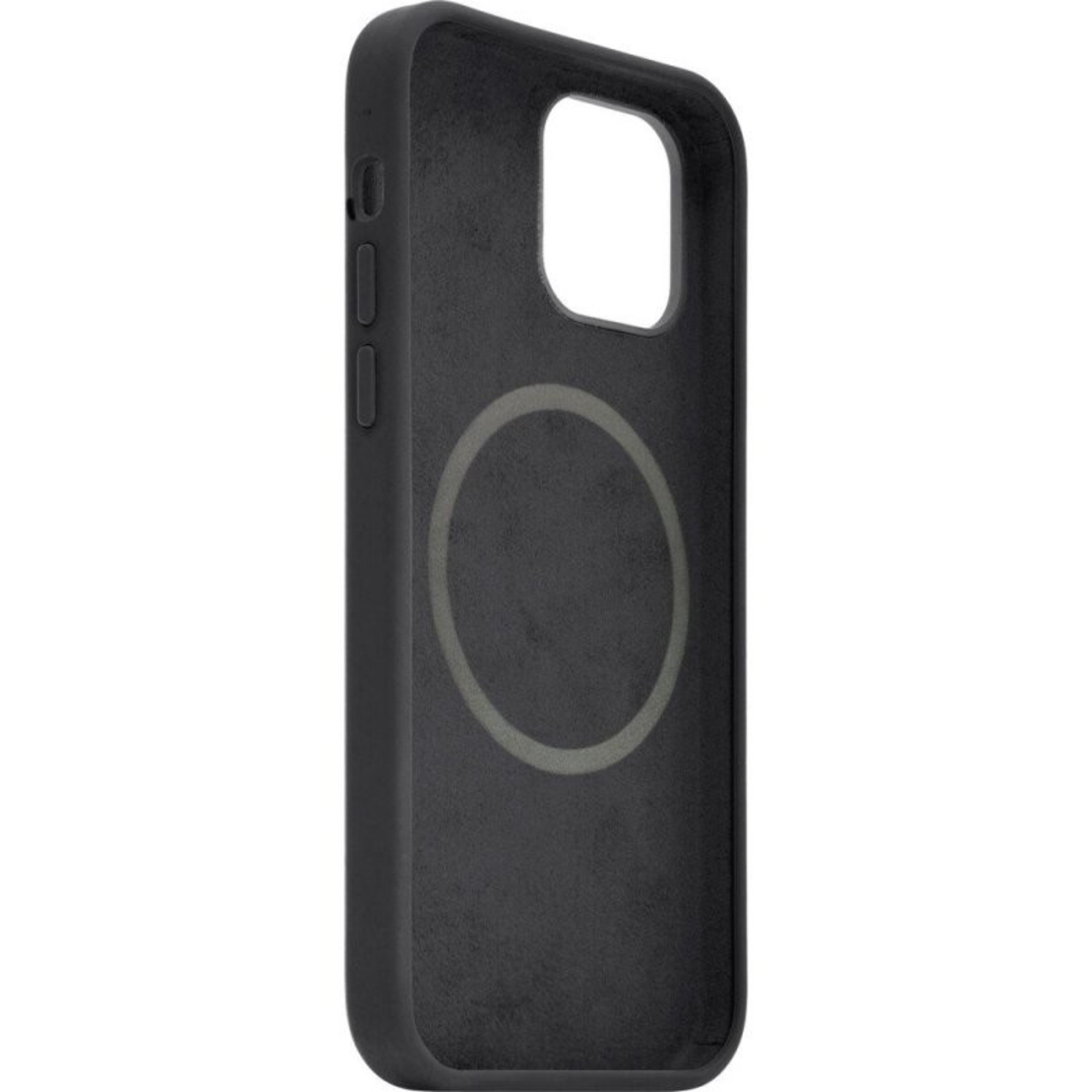 Husa protectie Flippy compatibila cu iPhone 14 Pro Max, Liquid MagSafe, ring-shaped, magnetica, Negru