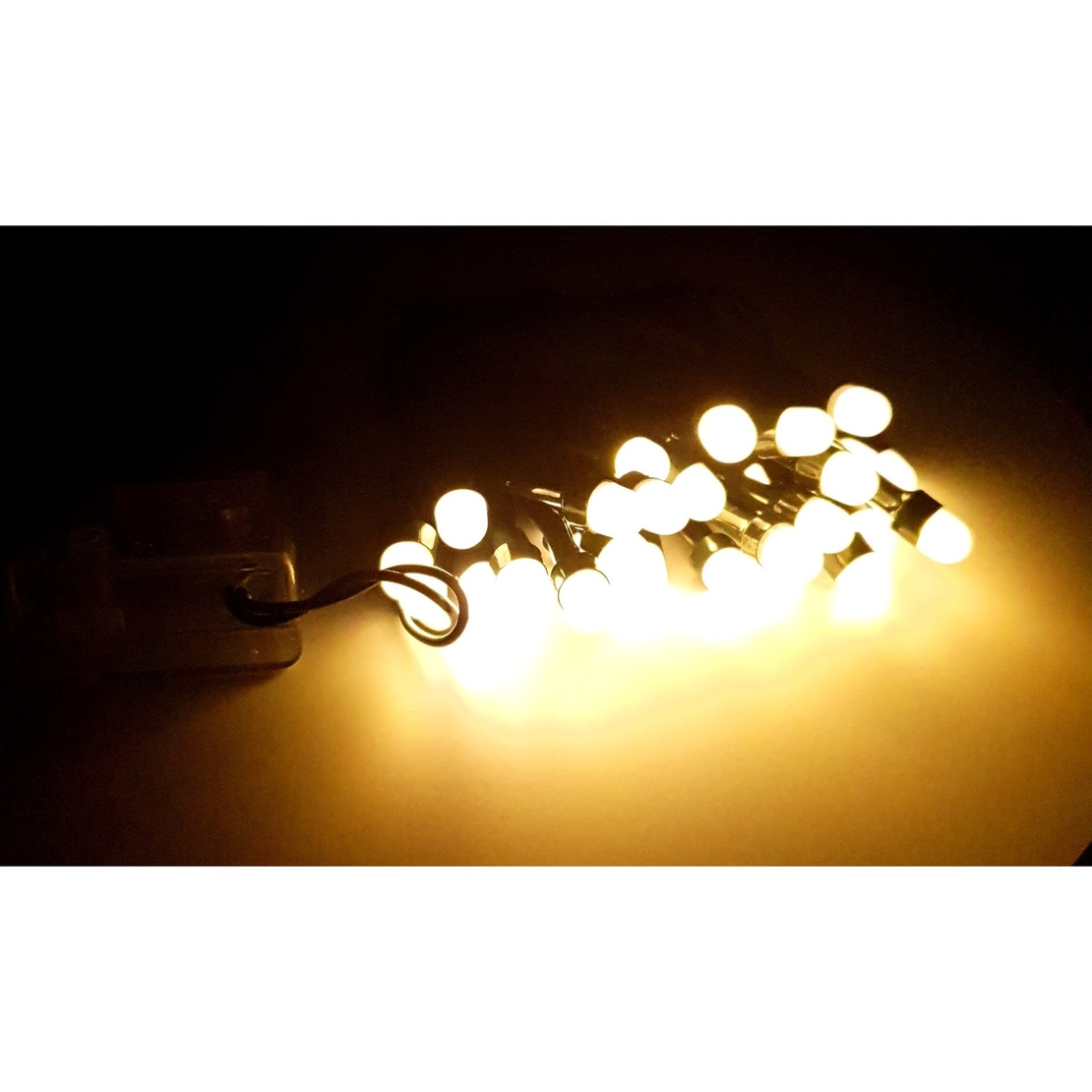 Instalatie de Craciun cu Baterii Fir Negru Tip Sir 4.5 m 50 LED -uri Alb Cald