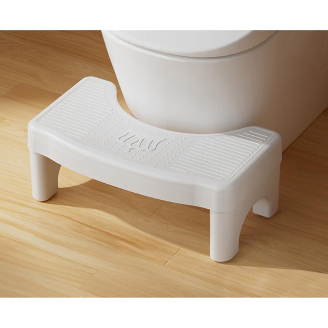 Scaunel WC, Flippy, Tratament Impotriva Hemoroizilor si Constipatiei, Scaun Inaltator WC Copii, Suport Picioare WC, Taburet Inaltator Pozitia Corecta Ghemuit Pe WC, Plastic Rezistent, 17x22x38 cm, Alb