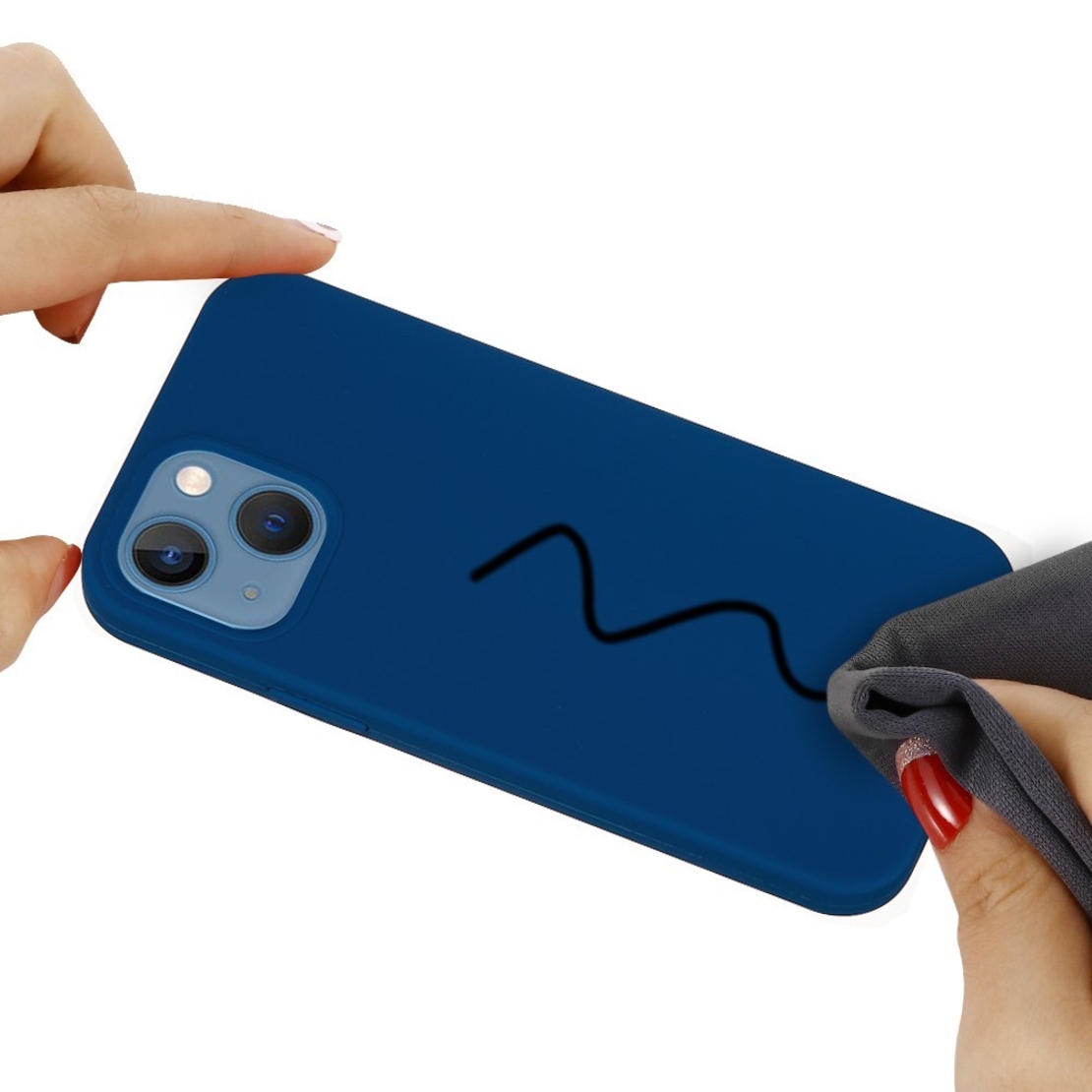 Husa protectie compatibila cu Huawei Nova 5T Liquid Silicone Case Albastru inchis