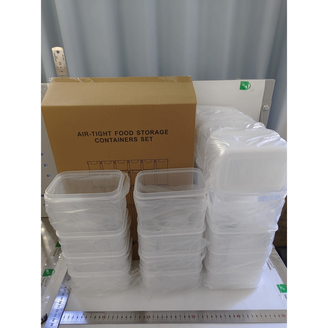Cutii de depozitare alimente, Flippy, Set din 24 Cutii pentru Condimente, Cereale, Cutii pentru Bucatarie, din Plastic PP, Cutii Alimentare, Diferite Dimensiuni, Transparente