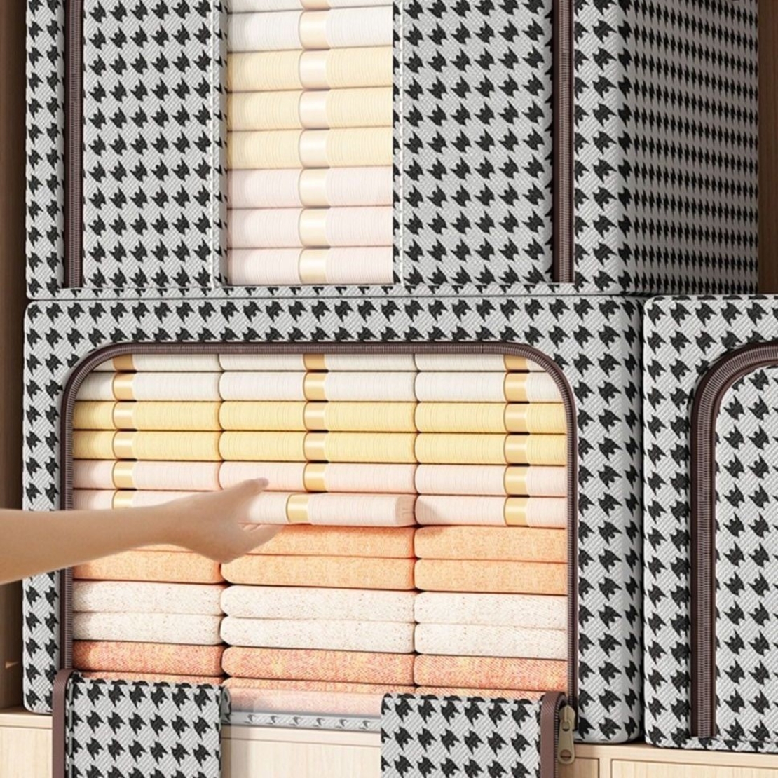 Cutie de Depozitare Pliabila, Flippy, Cu fermoar Bidirectional, 24 L, Textil, 40x30x20 cm, Cadru Metalic, o Fereastra, Suport Baza Stabil din Plastic, Design Zebra, Alb Negru