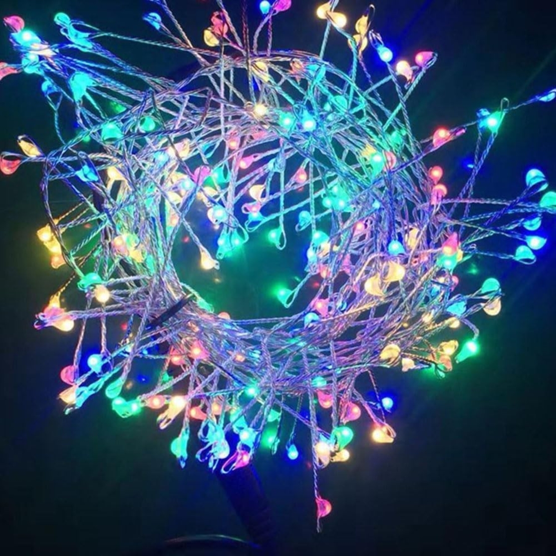 Instalatie de Craciun Liniara, Flippy®, Tip Cluster, 8 Jocuri de Lumini, cu Telecomanda, 25 m, 1000 LED-uri, Alimentare USB, 24V, Ambalaj pe Rola, Multicolor