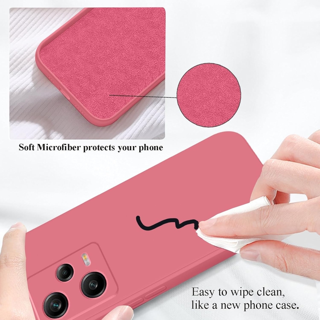 Husa de Protectie, Flippy, pentru Xiaomi Redmi Note 12 Pro 5G, Liquid Silicone, cu Microfibra pe Interior, Protectie Antisoc, Compatibil Incarcare Wireless, Rosu Camellia