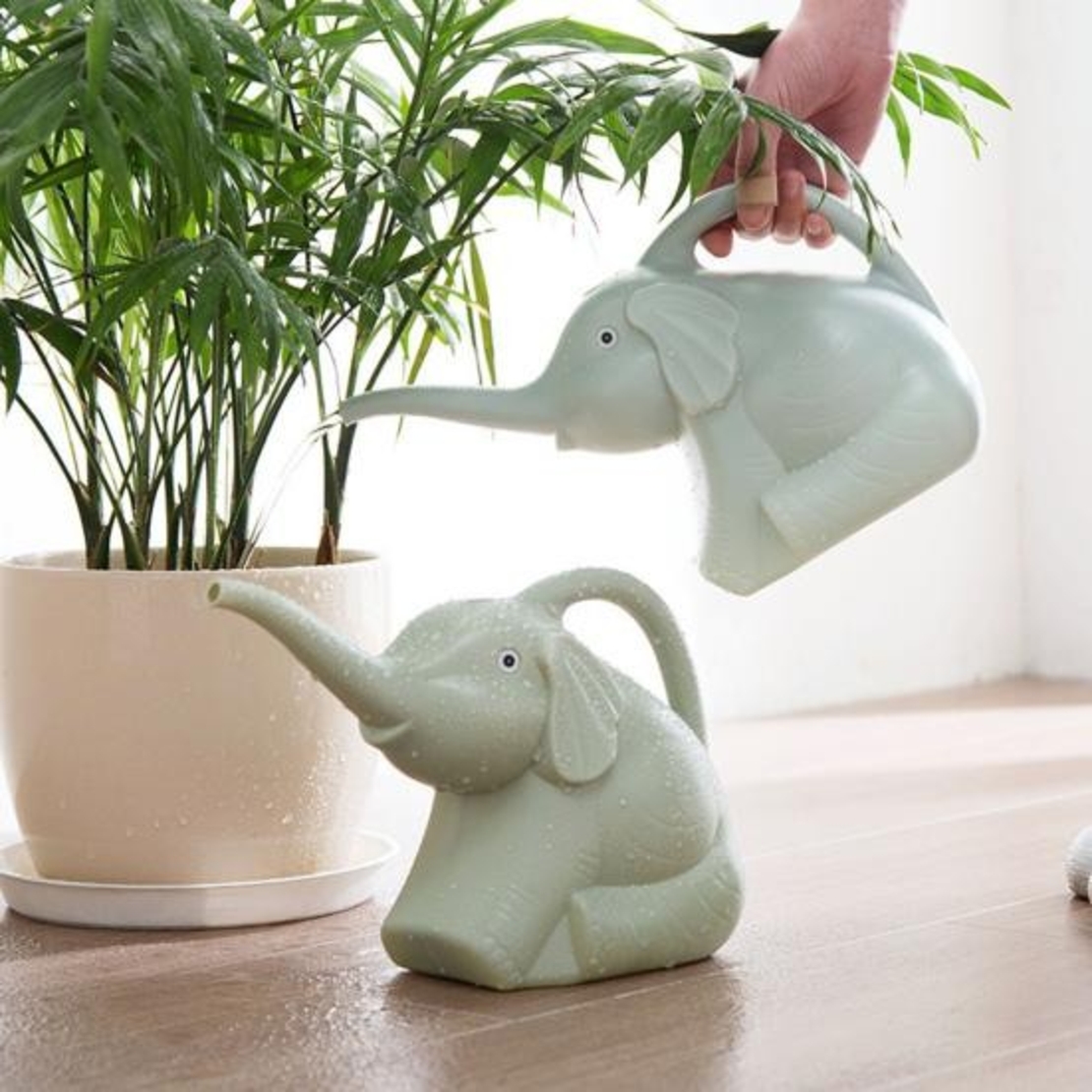 Stropitoare pentru Copii, Flippy, in forma de Elefant, 1500 mL, pentru Udat Plante, 19.5x17x11.8 cm, Albastru