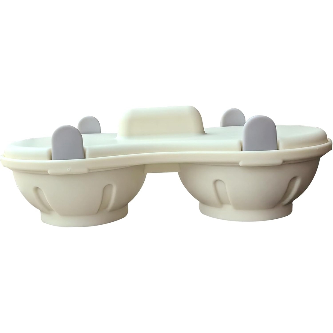 Recipient Dublu pentru Oua, Flippy, din Plastic Flippy, pentru Gatit la Microunde, 22 x 11.8 x 8 cm, Gri