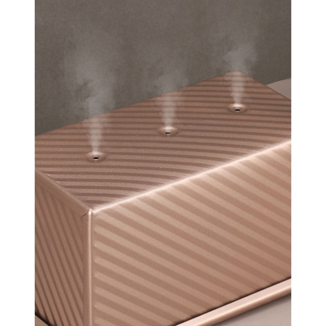 Tava pentru Paine, Flippy, din Otel Carbon, 450 g, cu Capac, Antiaderenta, 21 x 11 x 11.5 cm, Roz Auriu