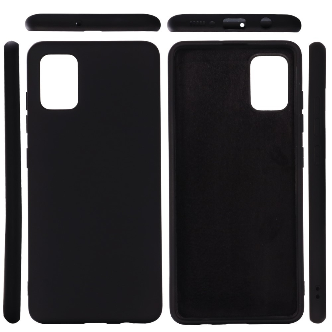 Husa protectie compatibila cu Samsung A71 Liquid Silicone Case Negru