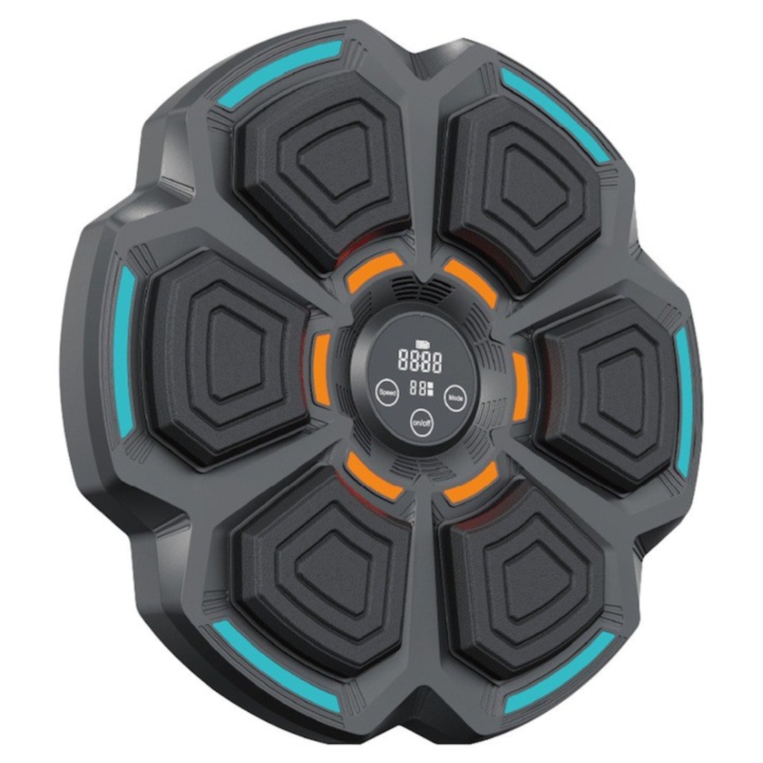 Tinta Lovituri Box Montabil pe Perete, Flippy, Negru, Difuzor, Bluetooth, Iluminare LED, 41.5 x 6.5 x 42 cm, Manusi Incluse