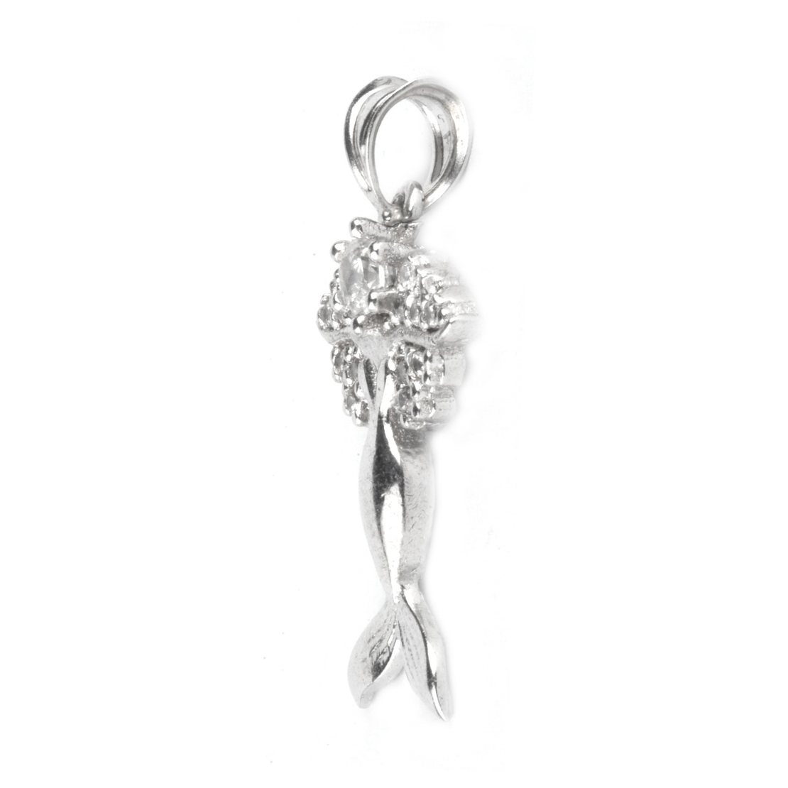 Pandantiv Sirena cu Pietre, Argint 925, 2.5 x 1 cm